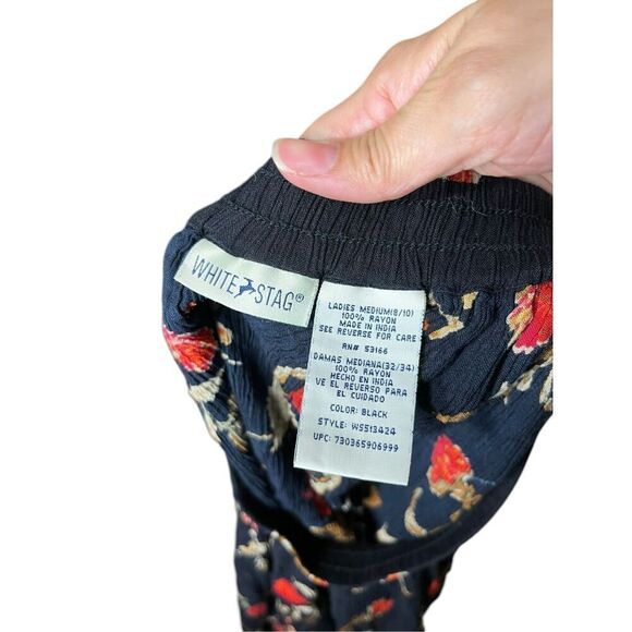 Vintage White Stag Flower Print Maxi Dress Size M‎ - Picture 6 of 6